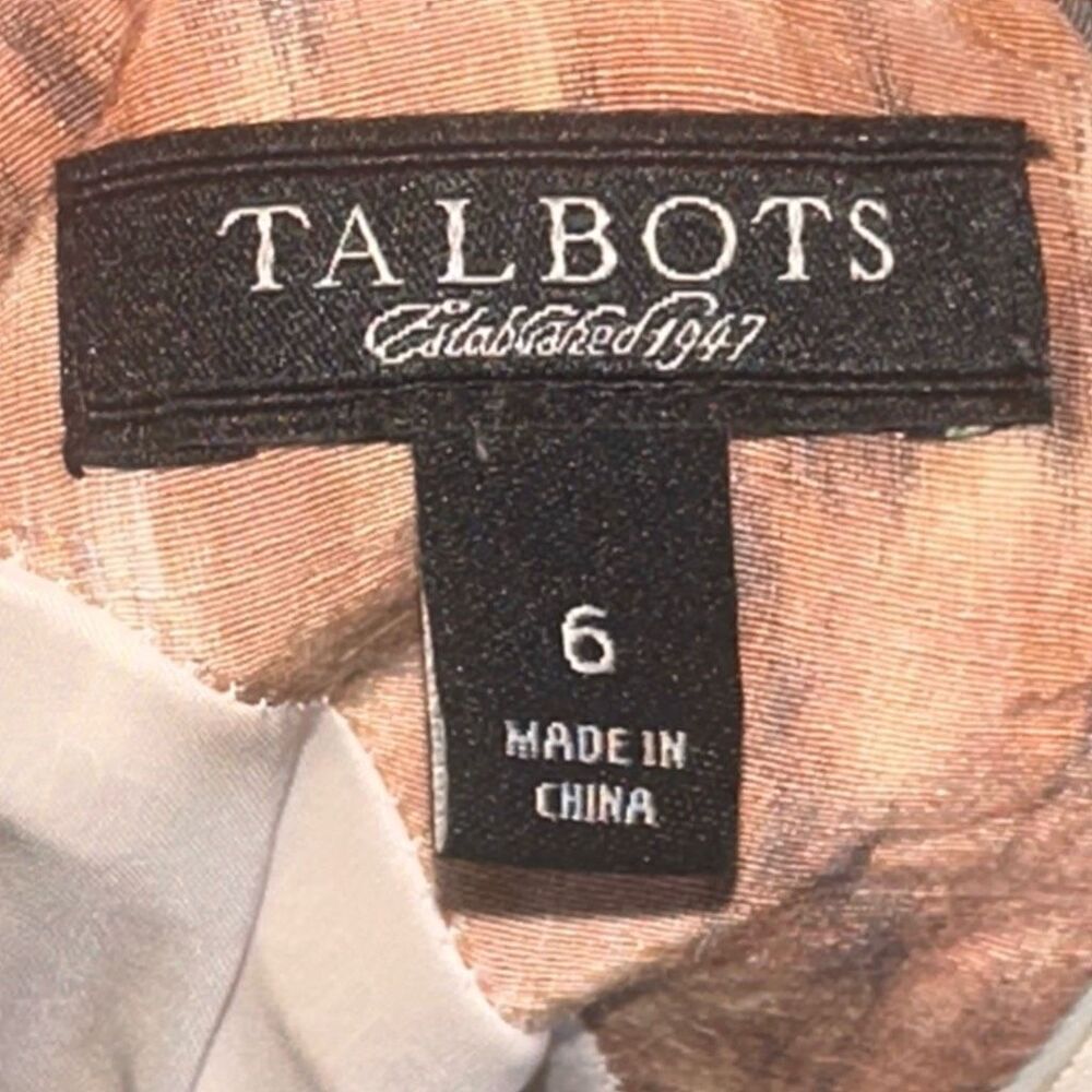 Talbots Floral Sheath Linen Silk‎ Midi Dress - Picture 3 of 4
